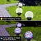 2 Pieces Garden Solar Lights Outdoor Decorative, 50 LED Colored Cracked Glass Solar Globe Lights, Upgraded Waterproof Multicolor Ball Lights for Yard Pathway Patio Lawn Outside Decor
